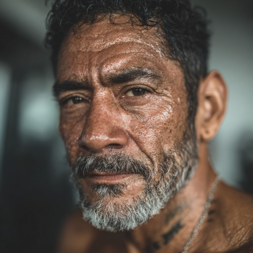 Entrenador trabajando con adulto mayor